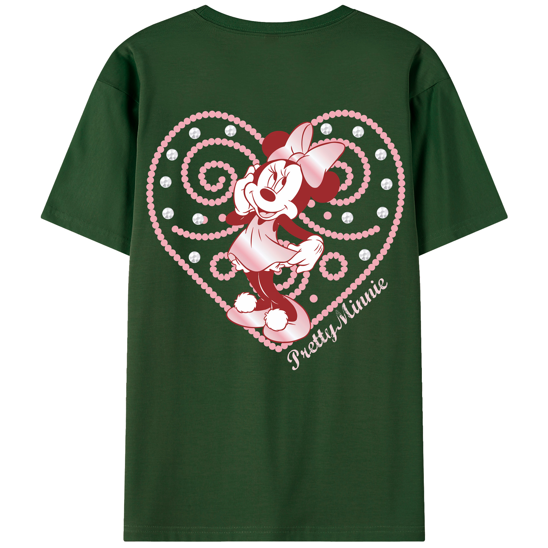（画像用） ミッキーマウス Mickey Mouse 綿100％半袖Tシャツ（背面プリント）